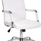 BTExpert Ergonomic High Back PU Leather Swivel Manager Chair, White