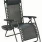 Outdoor Zero gravity Chair lounge patio Canopy Sunshade Cup tray Black Two case