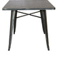 Industrial Antique Rustic Steel Metal 31.5" Sqaure Dining Table 31"H Restaurant