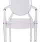 Transparent Crystal Accent Dining arms Chair Clear (set of two)