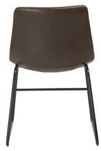 Btexpert Leather Upholstery Dining Chairs, Set of 2, Brown Rustic Style