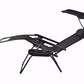 Outdoor Zero gravity Chair lounge patio Canopy Sunshade Cup tray Black Two case