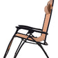 Zero gravity Chair Outdoor lounge patio beach Cup tray Tan Beige Two 2 pcs case