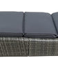 BTExpert Outdoor Foldable Chaise Lounge Chair, Wicker Rattan Reclining Sun Bed with Adjustable Padded Backrest & Pillow, Grey - Set of 2