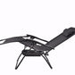 Improved Zero gravity Chair Outdoor lounge patio Cup tray Black 2 pack case set