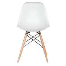 Eiffel Natural Wood Dowell Legs Dining Side Chair White DSW Set of 4