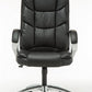 BTExpert Adjustable Tilt High Back Swivel Leather Executive Chair, Black