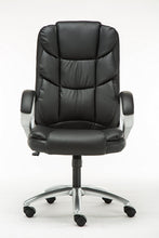 Adjustable Tilt High Back Swivel Leather Executive Chair, Black