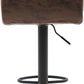 BTExpert Adjustable Industrial Metal Swivel Vintage Brown Rustic Dining Barstool Chair - Set of 2