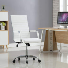 BTEXPERT Tilt Seat Designer Executive Manager Conference Ergonomic High Back PU Leather Swivel, white