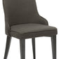 Btexpert Fabric Upholstery Dining Chairs, Steel, Dark Gray - Set of 2