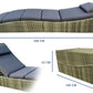 BTExpert Outdoor Foldable Chaise Lounge Chair, Wicker Rattan Reclining Sun Bed with Adjustable Padded Backrest & Pillow, Grey - Set of 2