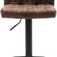 BTExpert Adjustable Industrial Metal Swivel Vintage Brown Rustic Dining Barstool Chair - Set of 2