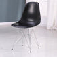 Eiffel Chrome Wire Legs Dining Side Chair Black DSR - Set of 4