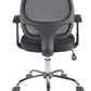 Ergonomic Mid back Office Chair Chrome base, Lumbar Arm Black padded Mesh Chair