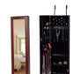 Wall mount Over the Door Wooden Jewelry Armoire Cherry