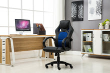 Ergonomic Gaming Tilt Swivel High Back Leather Office Executive Chair, Blue