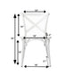 BTExpert White Cross Back Metal Industrial Modern Vintage Farmhouse Dining Chair - Set of 2
