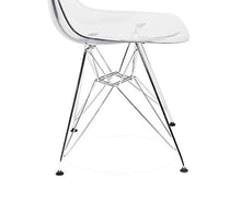Eiffel Clear Transparent Acrylic  Lounge Side Chair Metal Leg Set of 2