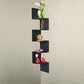 BTExpert Black Finish Large Corner Zig Zag Wallmount Wall Shelf decor