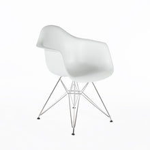 Eiffel Armchair Chrome Wire Dowell Legs Dining Arm Chair White DAR