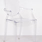 Transparent Crystal Accent Dining arms Chair Clear (set of two)