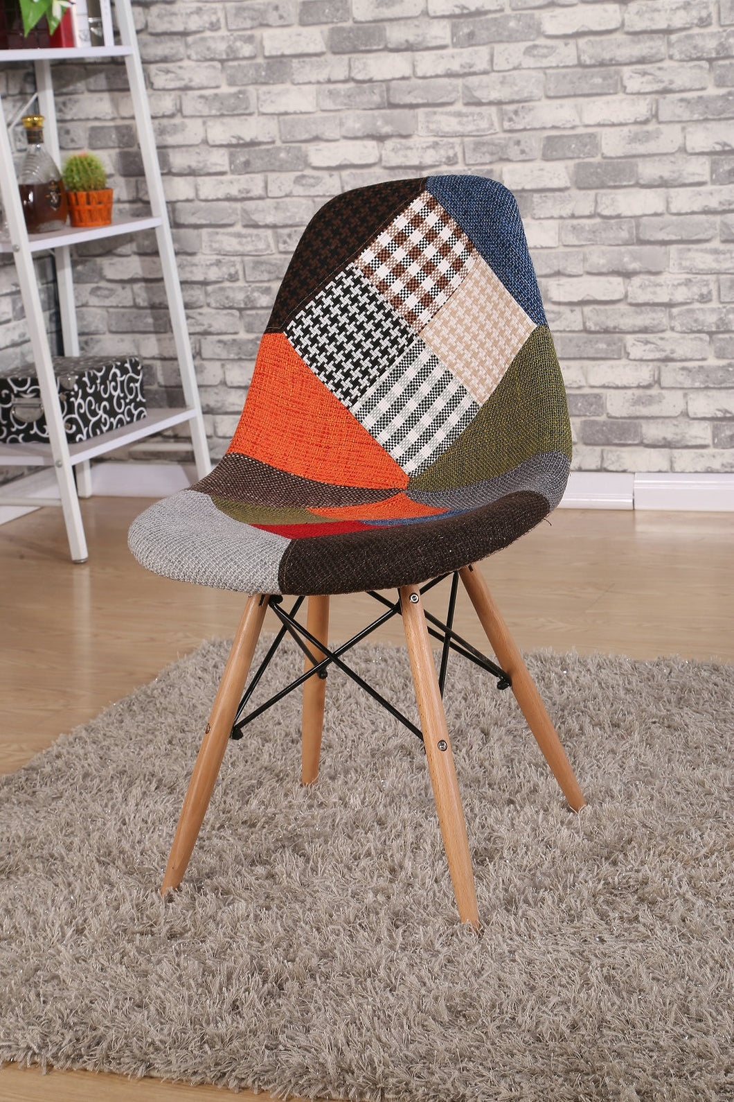 Patchwork Fabric Dining Chair (set of two)