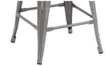 30" Industrial Clear Metal Antique Rustic counter Bar Stool Chair High Back Set of 2