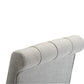 BTExpert High Back Tufted Parsons Upholstered Dining Chairs, Solid Wood, Nail Trim, Linen Gray - Set of 2