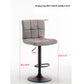 BTExpert Adjustable Swivel Blue Velvet Industrial Barstool Chairs - Set of 2