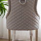 High Back Velvet Gray Tufted Upholstered Dining Chairs with Stainless steel legs - Set of 2