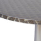 BTExpert Indoor Outdoor 23.75" Round Patio Restaurant Table Stainless Steel Silver Aluminum with Base