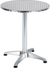 BTExpert Indoor Outdoor 23.75" Round Restaurant Table for Patio Stainless Steel Silver Aluminum Furniture with base