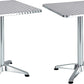 BTExpert Indoor Outdoor 23.75" Square Patio Restaurant Table Stainless Steel Silver Aluminum with Base - Set of 2