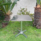 BTExpert Indoor Outdoor 23.75" Square Patio Restaurant Table Stainless Steel Silver Aluminum with Base - Set of 2