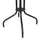 BTExpert Indoor Outdoor 28" Round Glass Metal Table Gray Rattan Trim + 3 Gray Rattan Stack Chairs