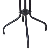 BTExpert Indoor Outdoor 28" Square Tempered Glass Metal Table Gray Rattan Trim + 3 Gray Restaurant Rattan Stack Chairs