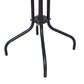 BTExpert Indoor Outdoor 23.75" Square Tempered Glass Metal Table + 3 Brown Flexible Sling Stack Chairs