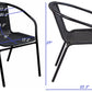 BTExpert Indoor Outdoor Black Restaurant Rattan Stack Chairs - Set of 5