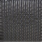 BTExpert Indoor Outdoor 28" Square Glass Metal Table Black Rattan Trim + 4 Black Rattan Stack Chairs