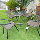 BTExpert Indoor Outdoor Brown Restaurant Rattan Stack Chairs - Set of 3