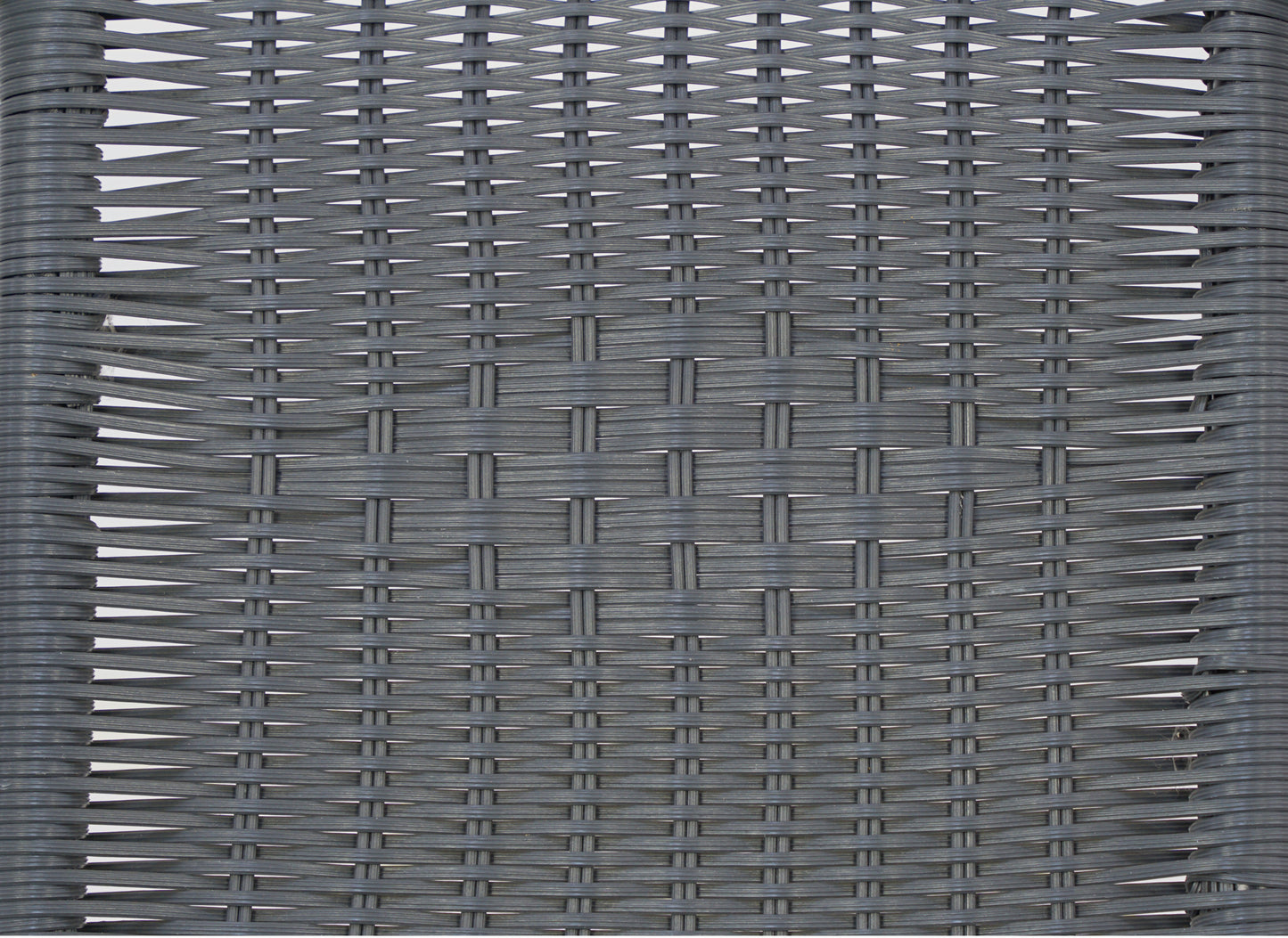 BTExpert Indoor Outdoor 28" Round Glass Metal Table Gray Rattan Trim + 3 Gray Rattan Stack Chairs