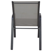 BTExpert Indoor Outdoor 28" Square Tempered Glass Metal Table Brown Rattan Trim + 4 Gray Restaurant Flexible Sling Stack Chairs