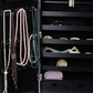 Wall mount Over the Door Wooden Jewelry Armoire Black