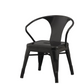 Solid Stacking Industrial Black Kids Play Stackable Metal Chair Arm - Set of 2