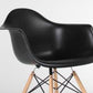 Eiffel Armchair Natural Wood Dowell Legs Dining Arm Chair Black DAW