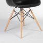 Eiffel Natural Wood Legs Dining Lounge Arm Chair Black DAW - Set of 2