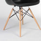 Eiffel Armchair Natural Wood Dowell Legs Dining Arm Chair Black DAW