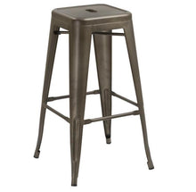 30" inch Industrial Metal Antique Copper Distressed Counter Bar Stool -Two 2