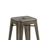 BTExpert 30" inch Industrial Metal Antique Copper Distressed Counter Bar Stool - Set of 2
